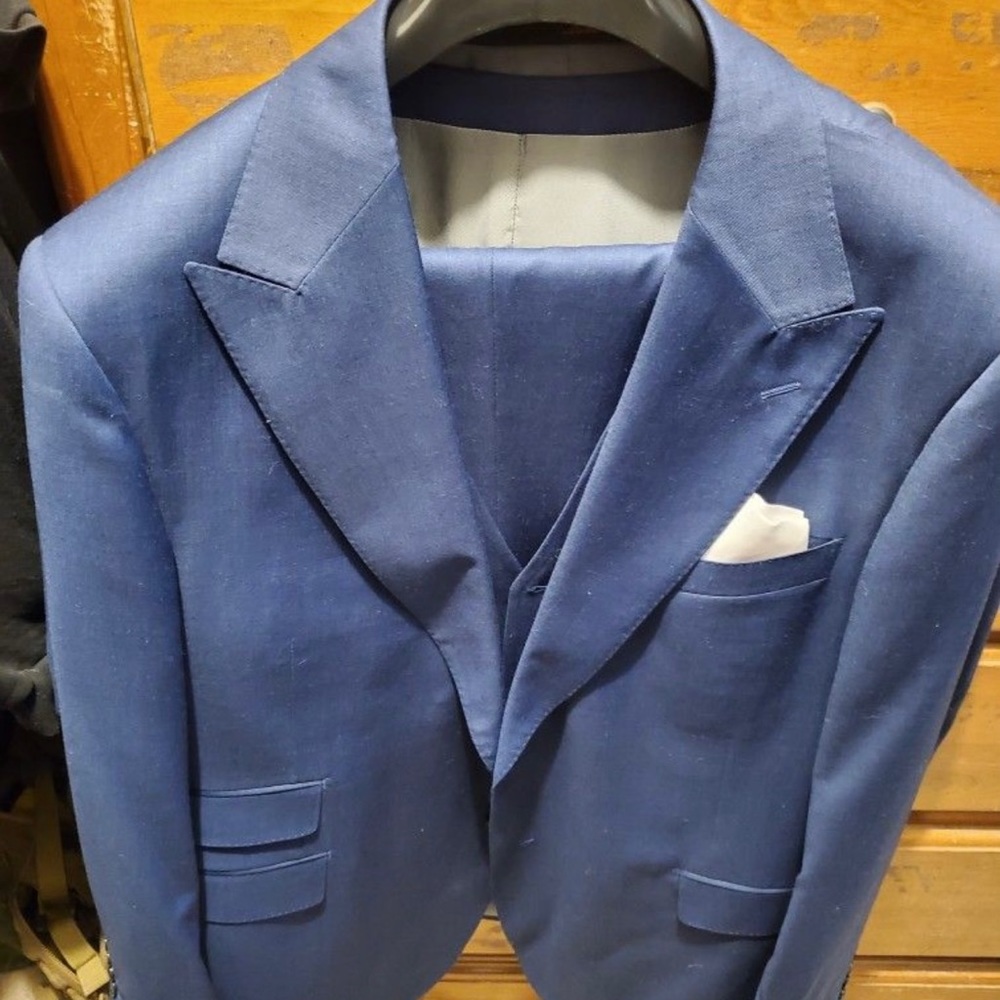 Navy blue suit